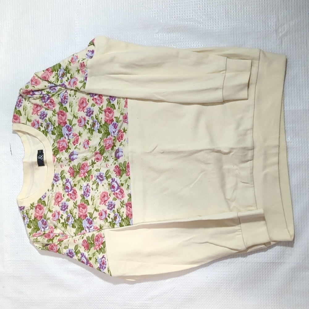 & Other Stories Cotton Floral Sweatshirt